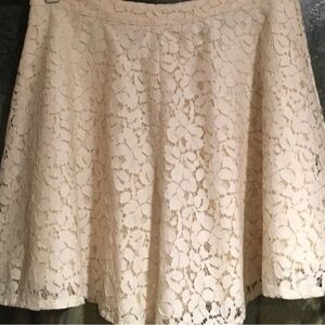 Topshop pretty flaired lace mini skirt
